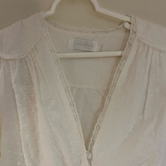 Zimmermann Floral Lace Dotted Mini Dress. - Picture 4 of 10